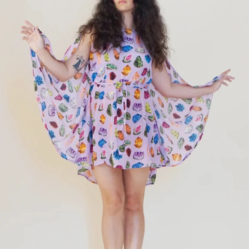 Samantha Pleet Gemstone cape dress - Picture 2 of 5